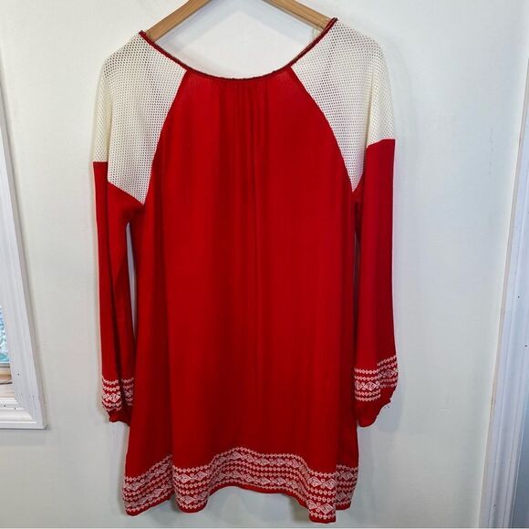 Umgee red boho embroidered tunic top size medium - Picture 7 of 10